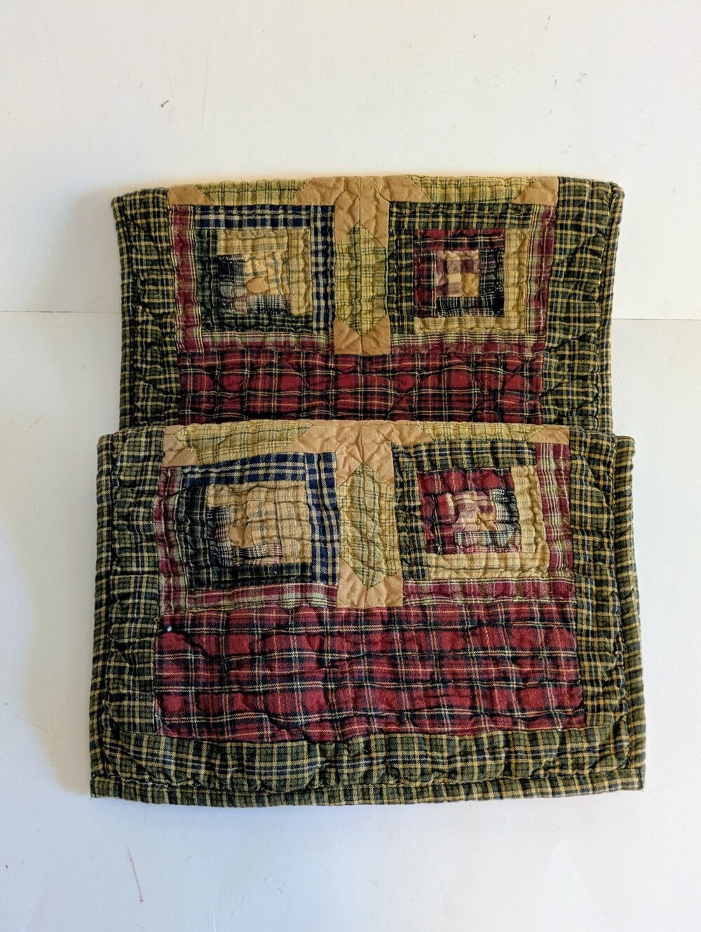 Placemats Patchwork Quilted 12 x 17 Bundle 2 Cotton